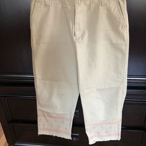 Size 4 Gap Embroidered Capri Pants